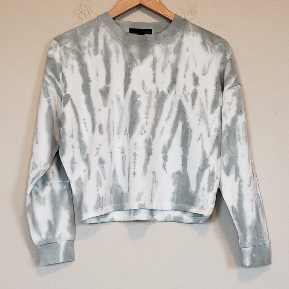 Banana Republic Sage Tie Dye Cropped Sweatshirt Women's XXS